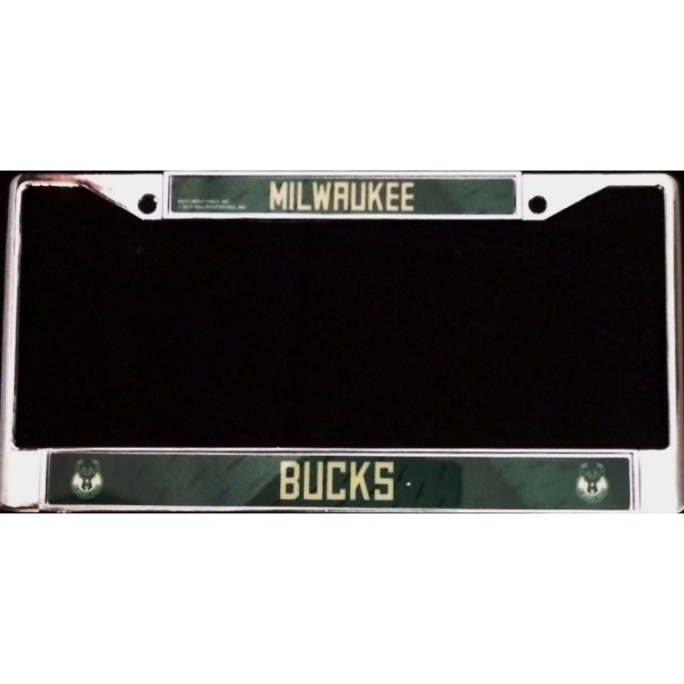 Picture of 212 Main FC-70011 Milwaukee Bucks Chrome License Plate Frame