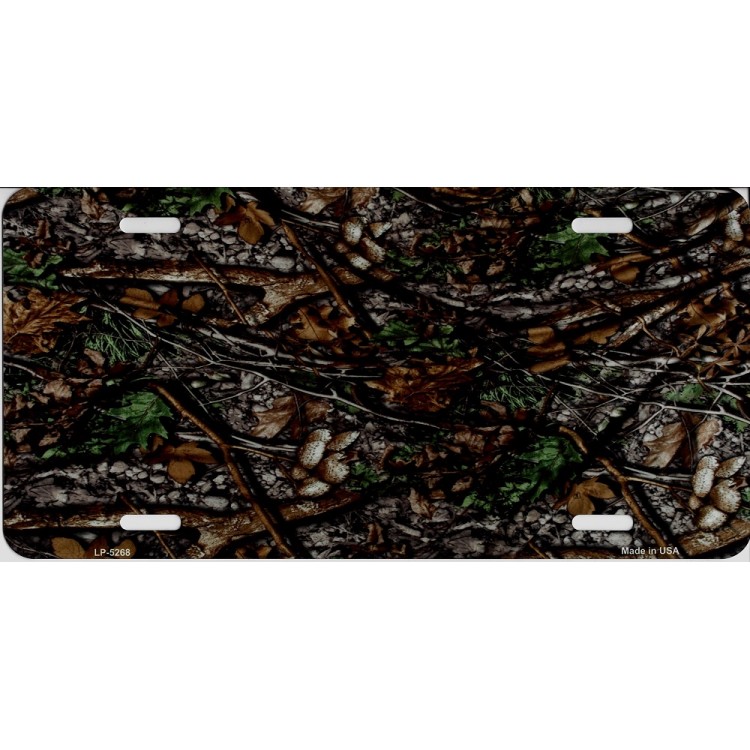 LP-5268 6 x 12 in. Tree Bark Camouflage Metal License Plate