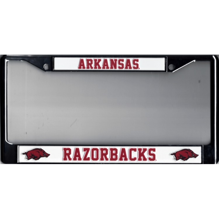 FC-360105 Arkansas Razorbacks Chrome License Plate Frame