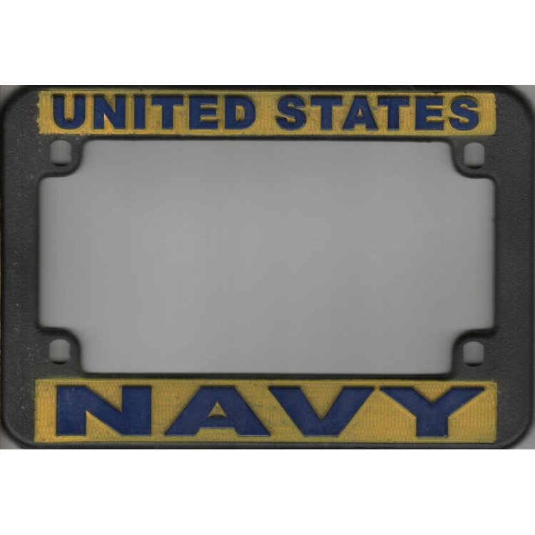LFN01MCP U.S. Navy Plastic Motorcycle License Plate Frame