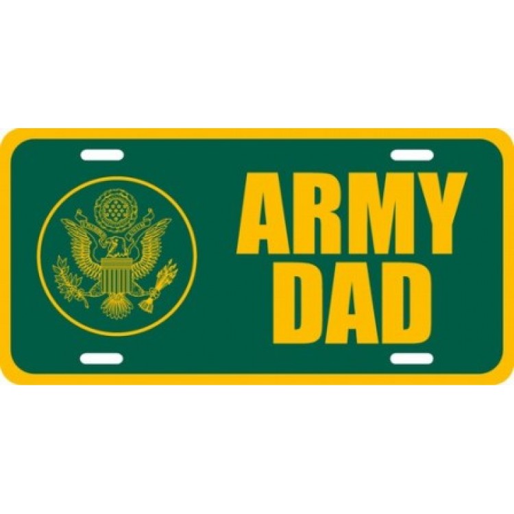LP-1104 6 x 12 in. Army Dad Metal License Plate