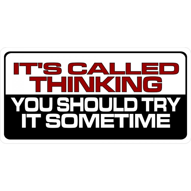 LPO2684 6 x 12 in. Its Called Thinking Photo License Plate