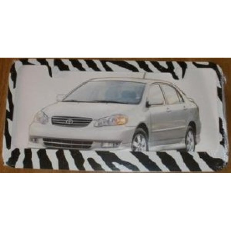 P8221354 6 x 12 in. Zebra Fur Print License Plate Frame
