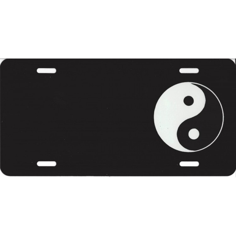 LPO1722 Offset Yin & Yang Photo License Plate