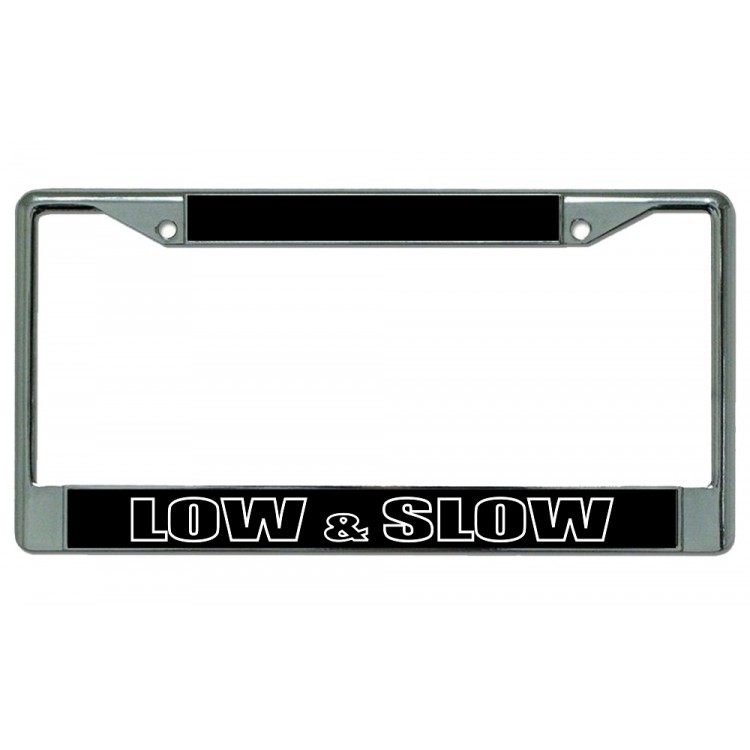 LPO1854 Low & Slow Photo License Plate Frame, Free Screw Caps