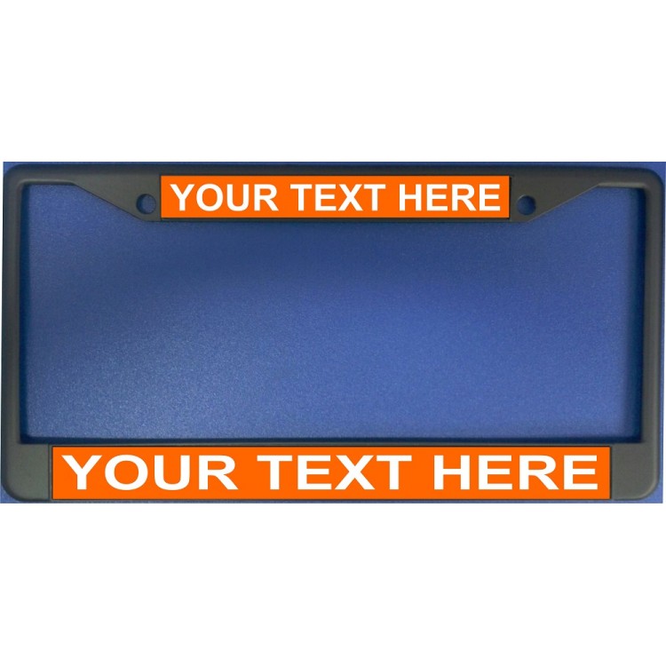 LPO1904 6 x 12 in. Custom Personalized Orange Background Black License Plate Frame