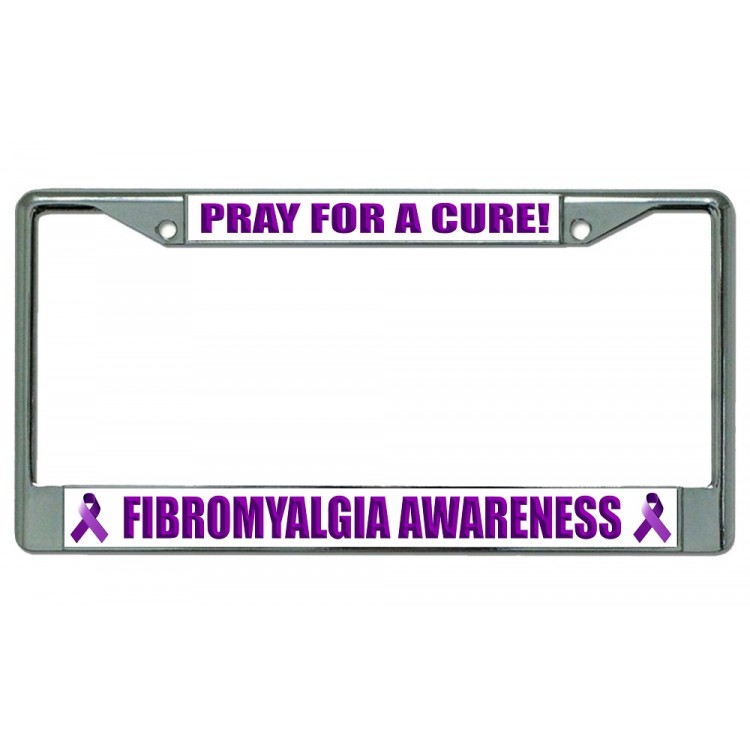 LPO1926 Fybromyalgia Awareness License Plate Frame, Free Screw Caps