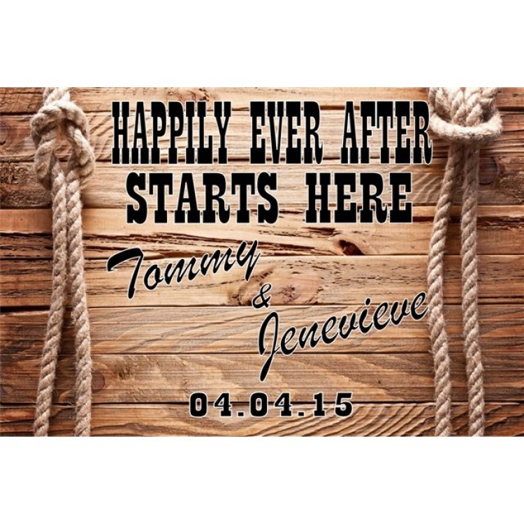 LPO1953 12 x 8 in. Happily Ever After Personalized Parking Sign