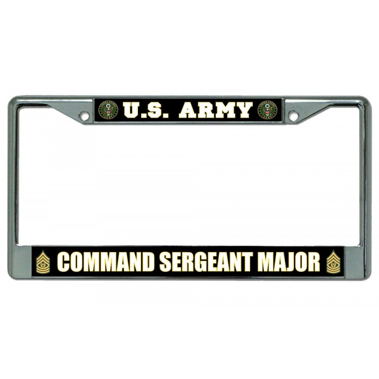 LPO2011 U.S. Army Command Sergeant Major License Plate Frame -  212 Main