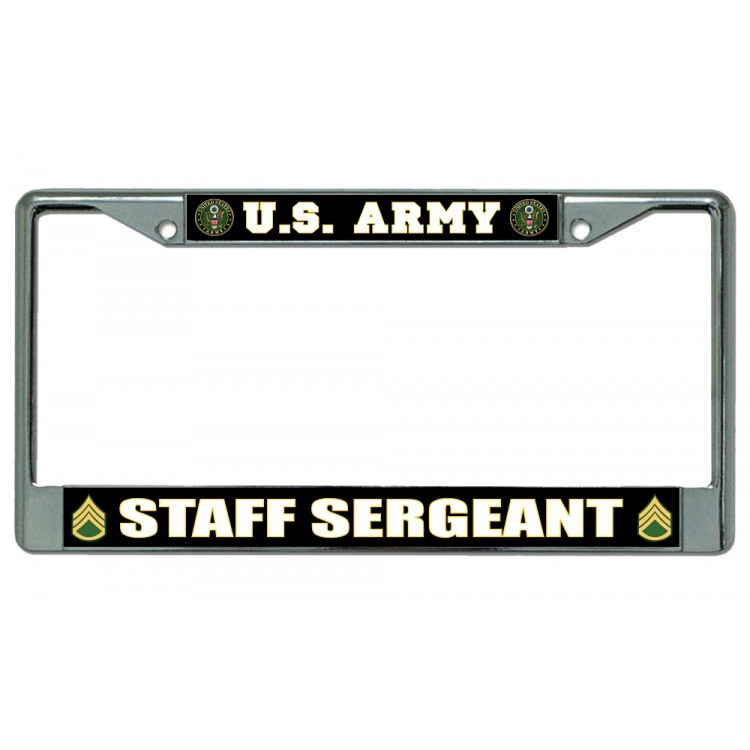 LPO2021 U.S. Army Staff Sergeant Photo License Plate Frame
