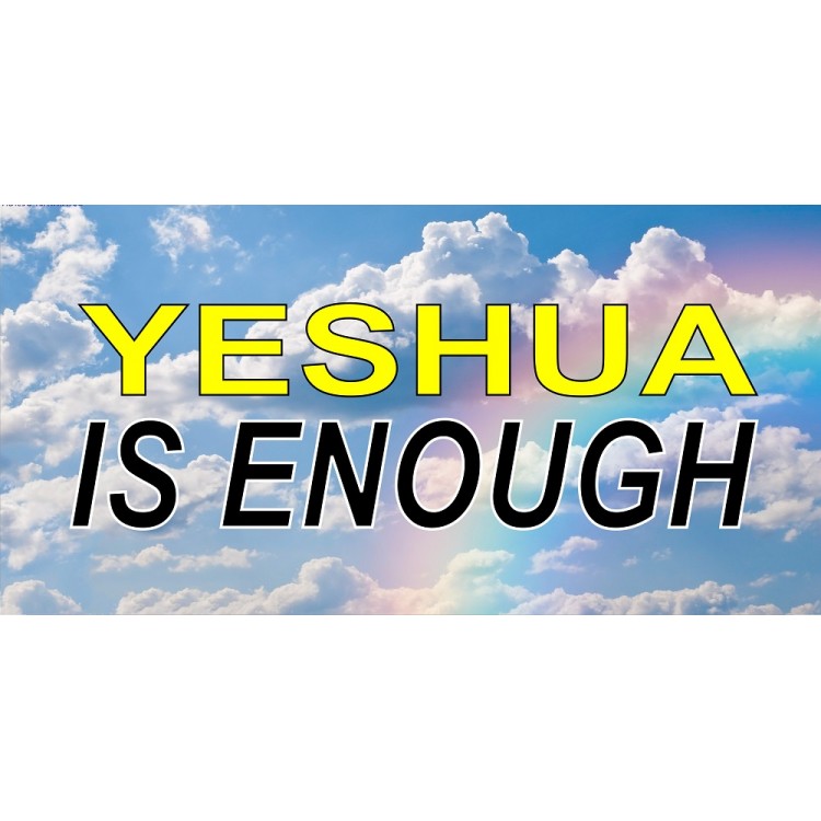 LPO2122 6 x 12 in. Yeshua is Enough on Clouds with Rainbow License Plate