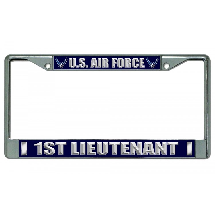 LPO2142 U.S. Air Force 1st Lieutenant Chrome License Plate Frame