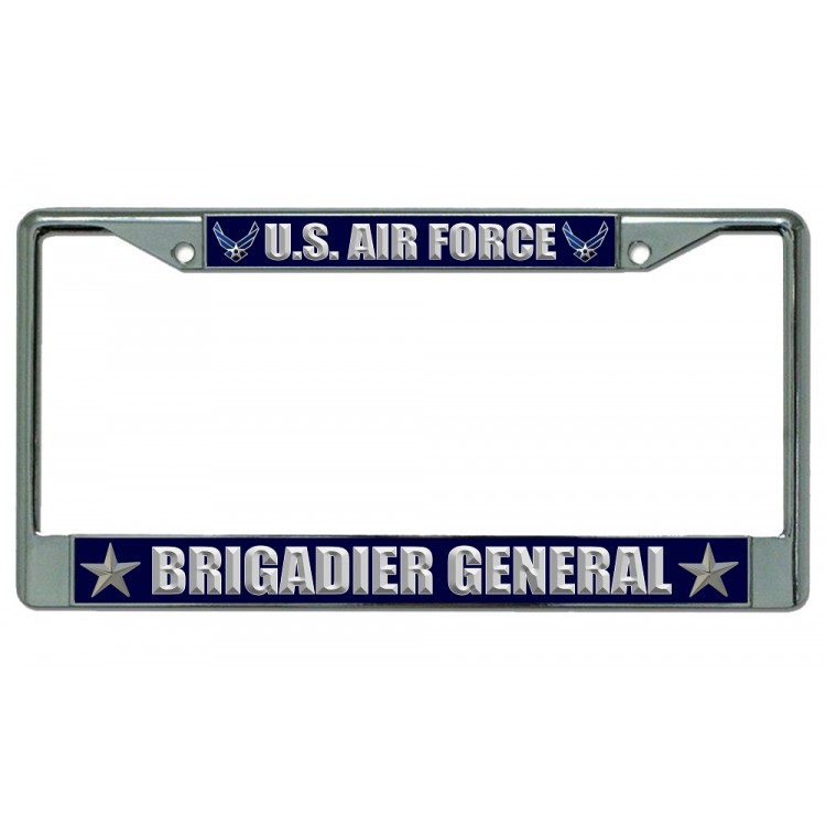 LPO2144 U.S. Air Force Brigadier General Chrome License Plate Frame