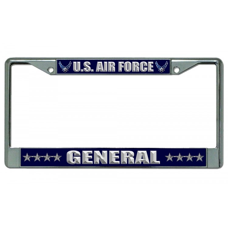 LPO2147 U.S. Air Force General Chrome License Plate Frame