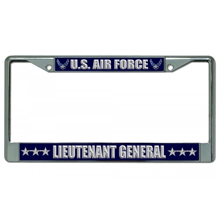 LPO2149 U.S. Air Force Lieutenant General Chrome License Plate Frame