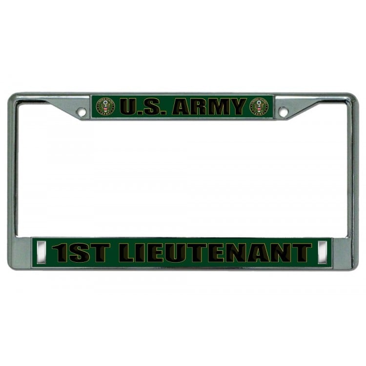 LPO2152 U.S. Army 1st Lieutenant Chrome License Plate Frame