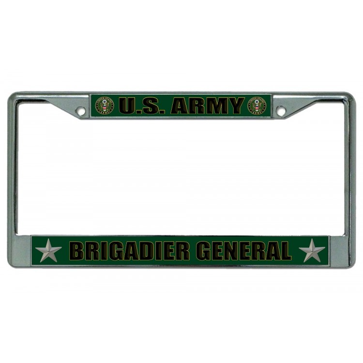 LPO2154 U.S. Army Brigadier General Chrome License Plate Frame -  212 Main