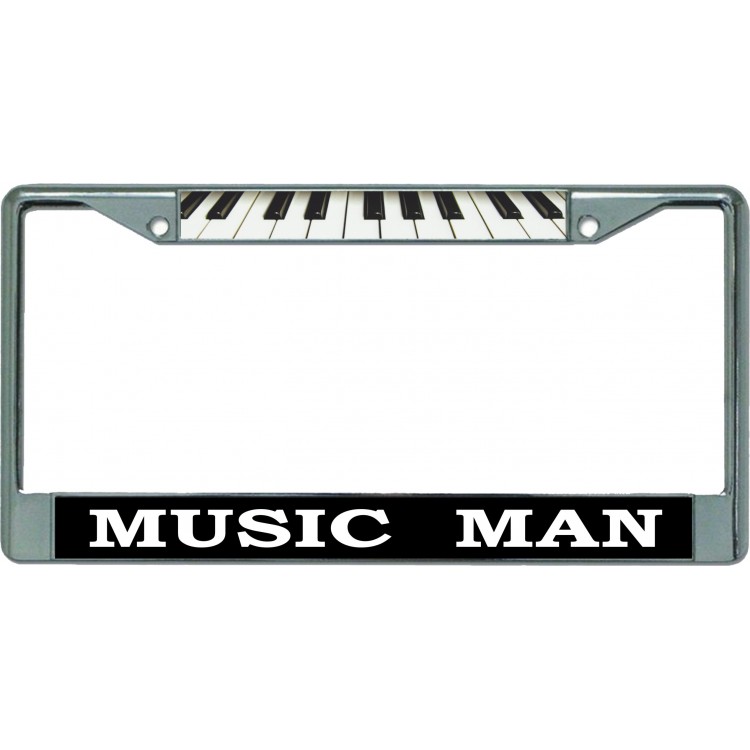 LPO5746 6 x 12 in. Music Man Chrome License Plate Frame