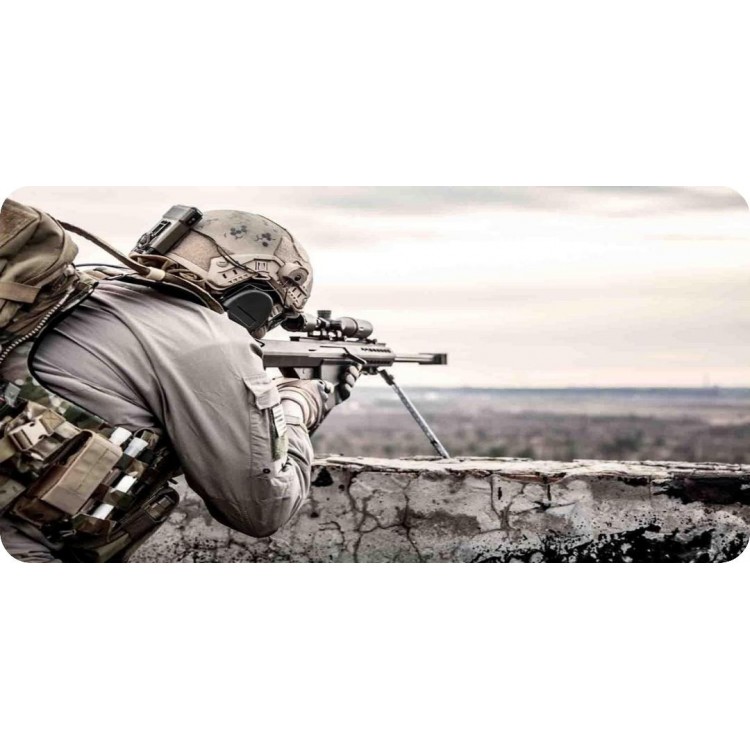 6 x 12 in. Combat Sniper Photo License Plate