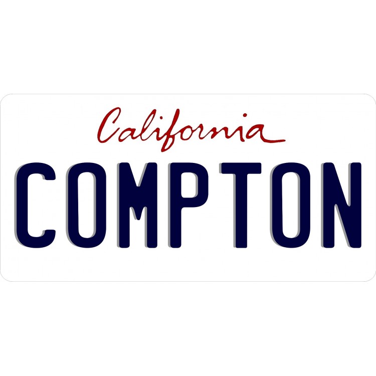 LPO4775 6 x 12 in. California Compton Photo License Plate