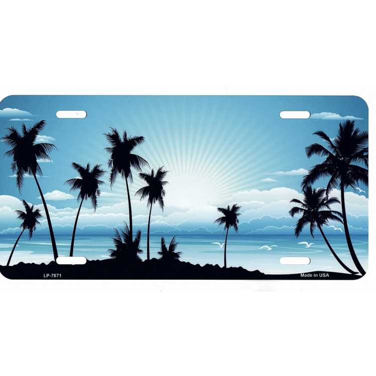 LP-7871 6 x 12 in. Sunset Blue Metal License Plate