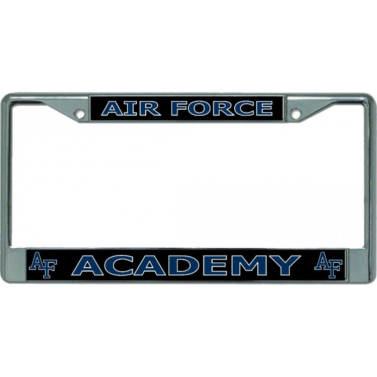 6 x 12 in. Air Force Academy Chrome License Plate Frame