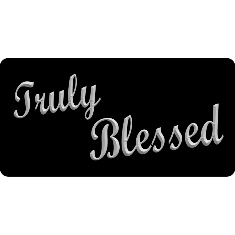LPO6556 6 x 12 in. Truly Blessed Silver Photo License Plate