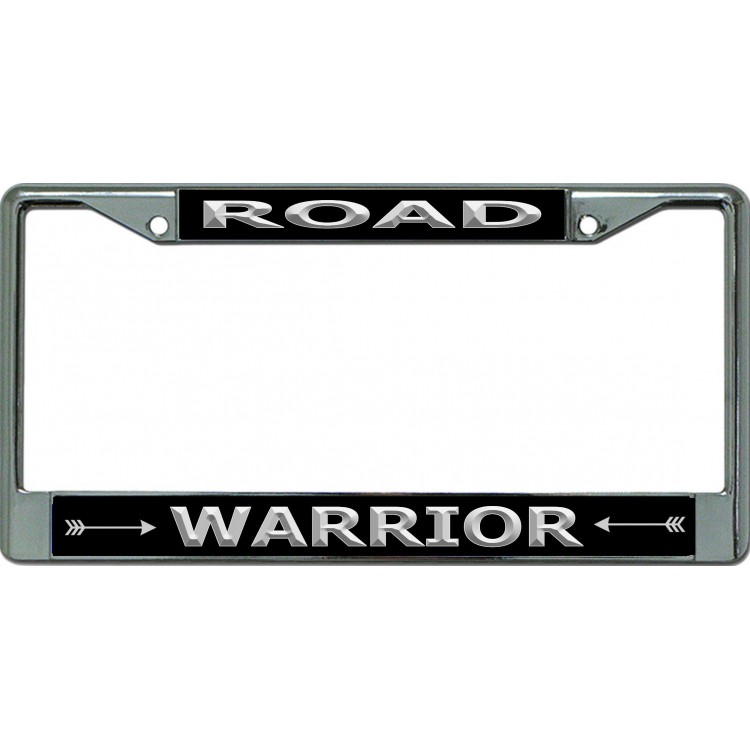 LPO6560 6 x 12 in. Road Warrior Chrome License Plate Frame