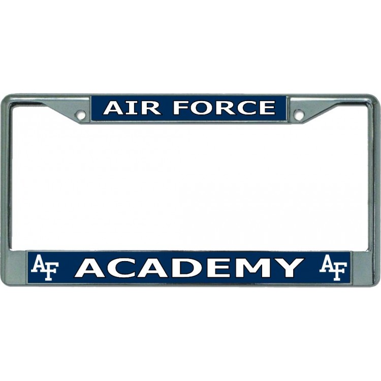 LPO5797 6 x 12 in. Air Force Academy No.2 Chrome License Plate Frame