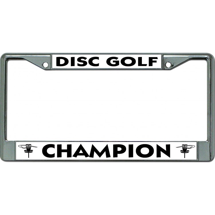 LPO6569 6 x 12 in. Disc Golf Champion Chrome License Plate Frame
