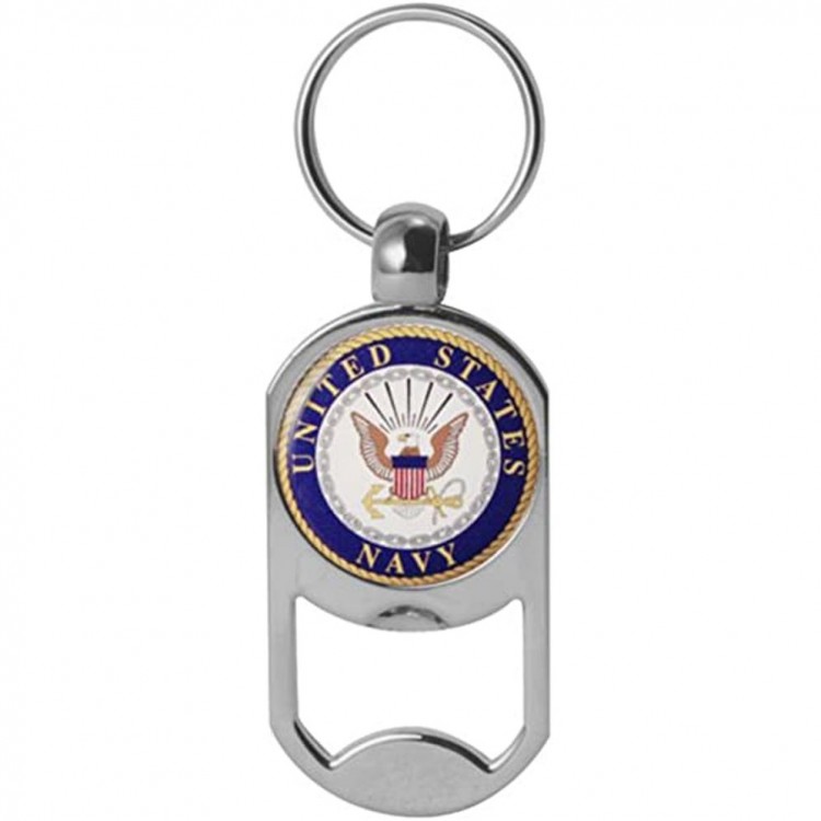 Picture of 212 Main BO-21 4 x 0.5 in. U.S. Navy Logo Dog Tag Bottle Opener Key Chain