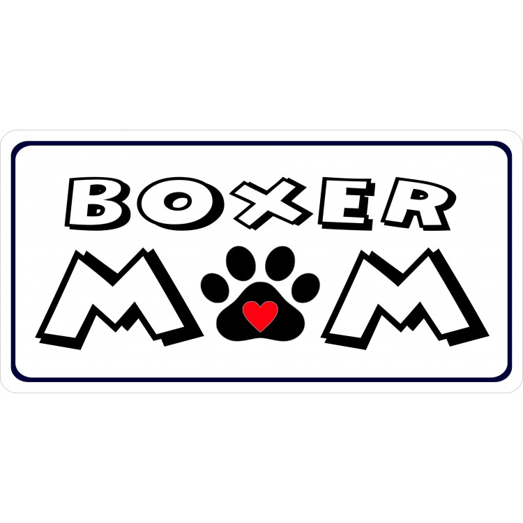 LPO6643 6 x 12 in. Boxer Mom Photo License Plate