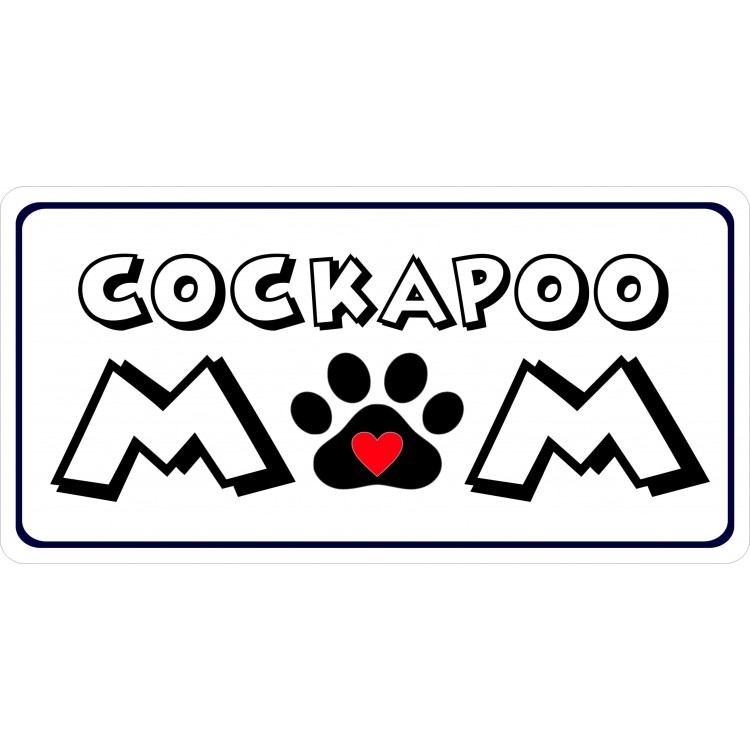 LPO6652 6 x 12 in. Cockapoo Mom Photo License Plate