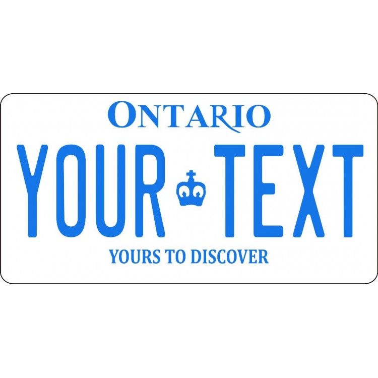 LPO5811 Ontario Canada Your Text Photo License Plate