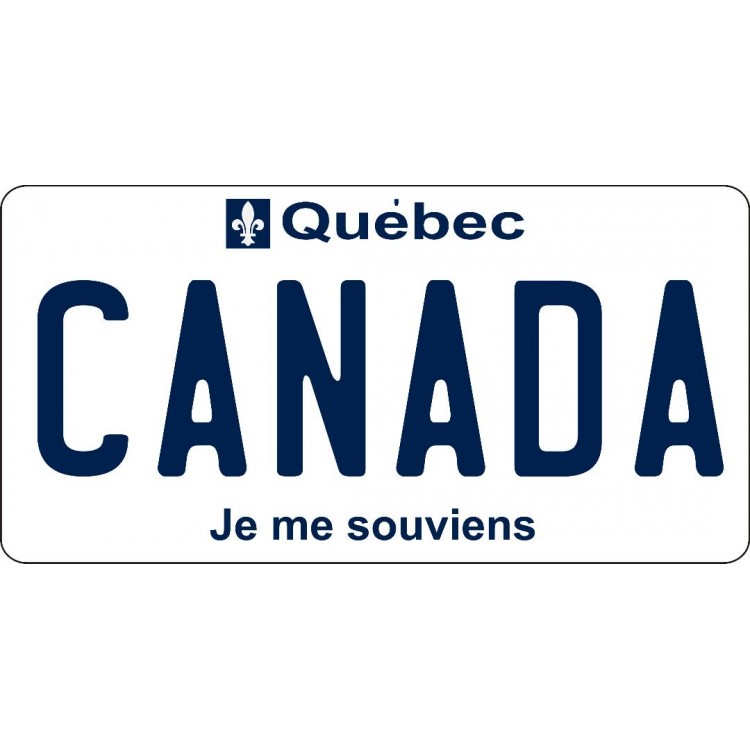 LPO5813 6 x 12 in. Quebec Canada Photo License Plate
