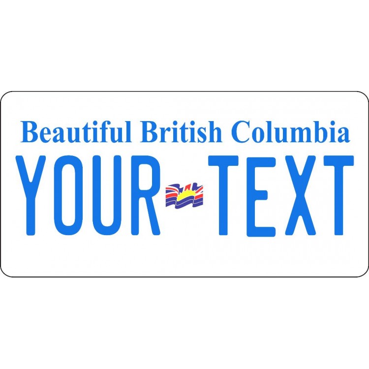 LPO5815 British Columbia Your Text Photo License Plate