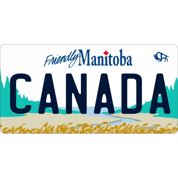 LPO5817 6 x 12 in. Manitoba Canada Photo License Plate