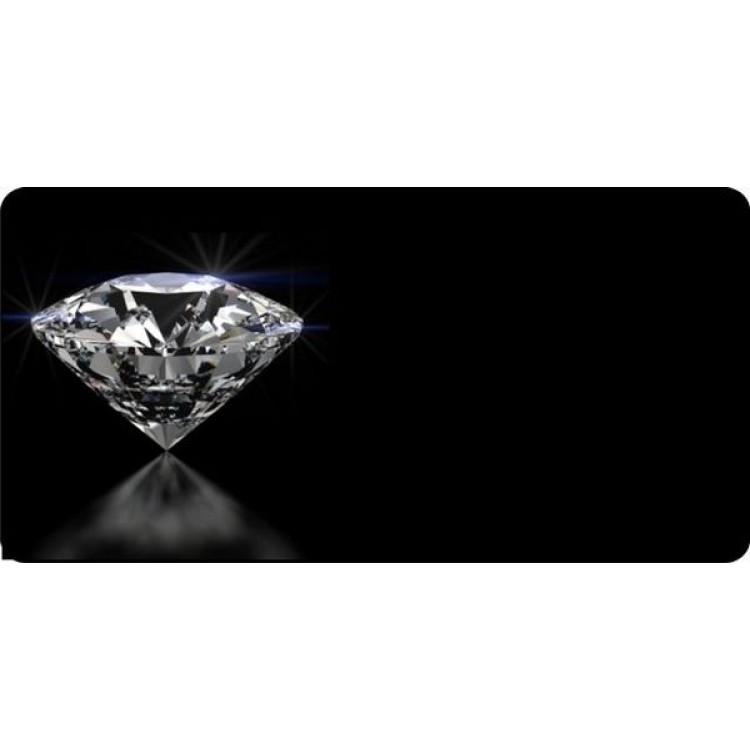 LPO956 Diamond Offset on Black Photo License Plate