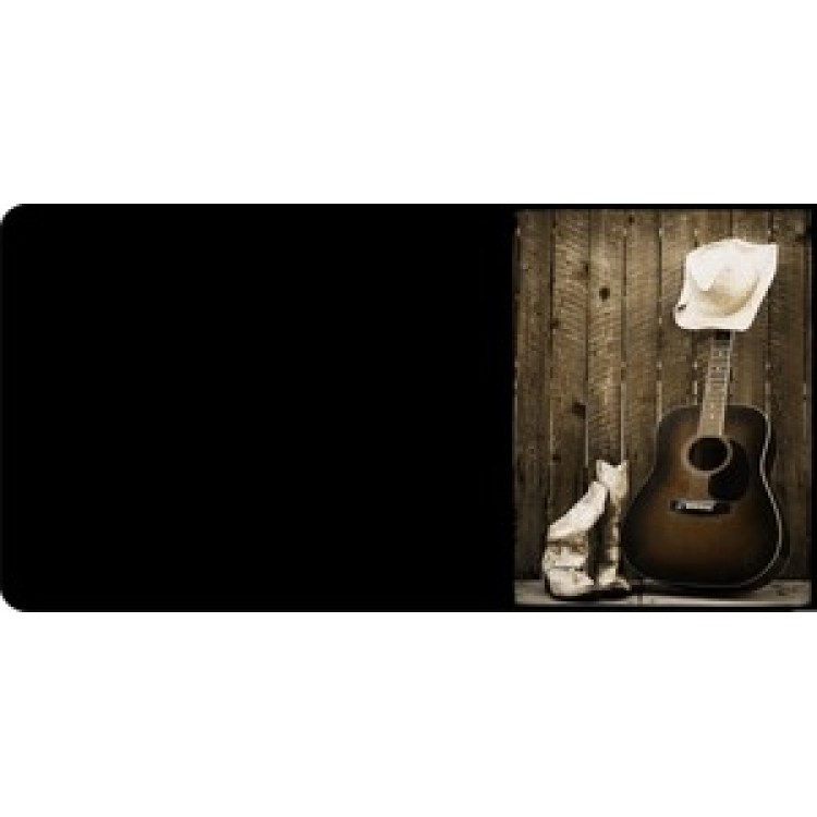 LPO858 Boots  Guitar & Hat Photo License Plate