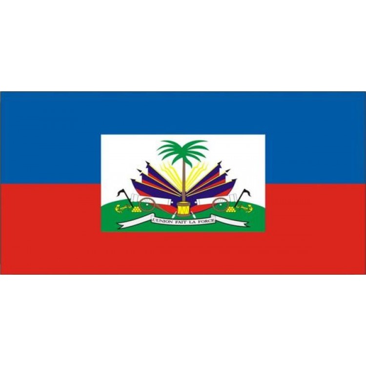 LPO1025 Haiti Flag Photo License Plate