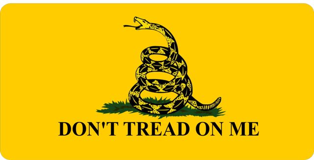 LPO738 Dont Tread on Me Photo License Plate