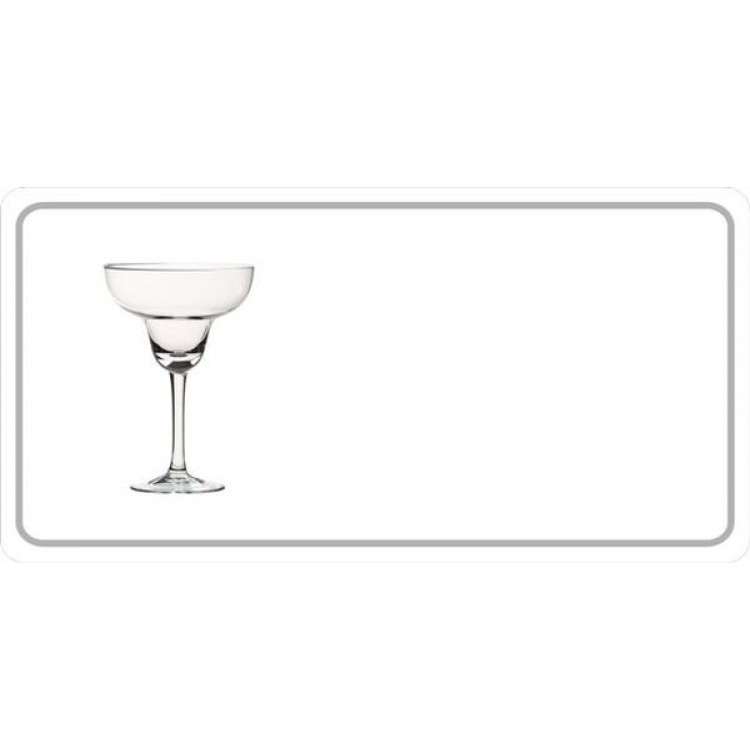 LPO936 Margarita Glass Offset Photo License Plate