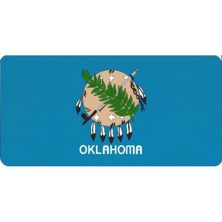 LPO1045 Oklahoma State Flag Photo License Plate