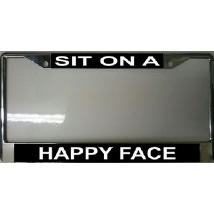siton Sit on a Happy Face License Plate Frame