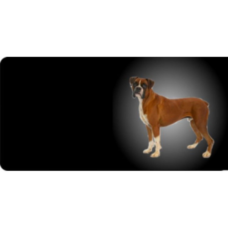 Boxer Dog Photo License Plate