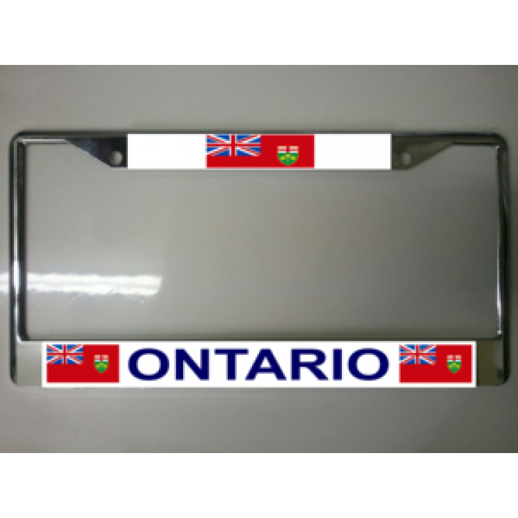 LPO556 Ontario Canada License Plate Frame, Free Screw Caps