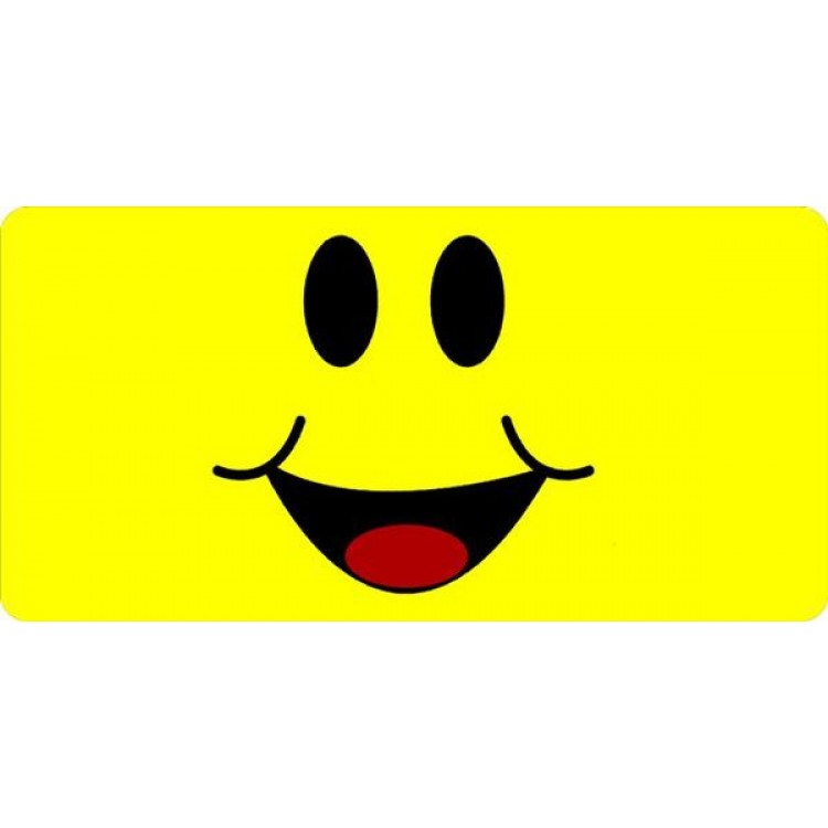 LPO1043 Smiley Face Photo License Plate