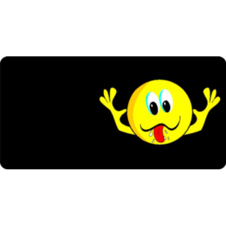 LPO489 Smiley Face Raspberry with Arms License Plate