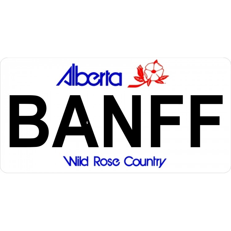 LPO518 Alberta Banff Photo License Plate