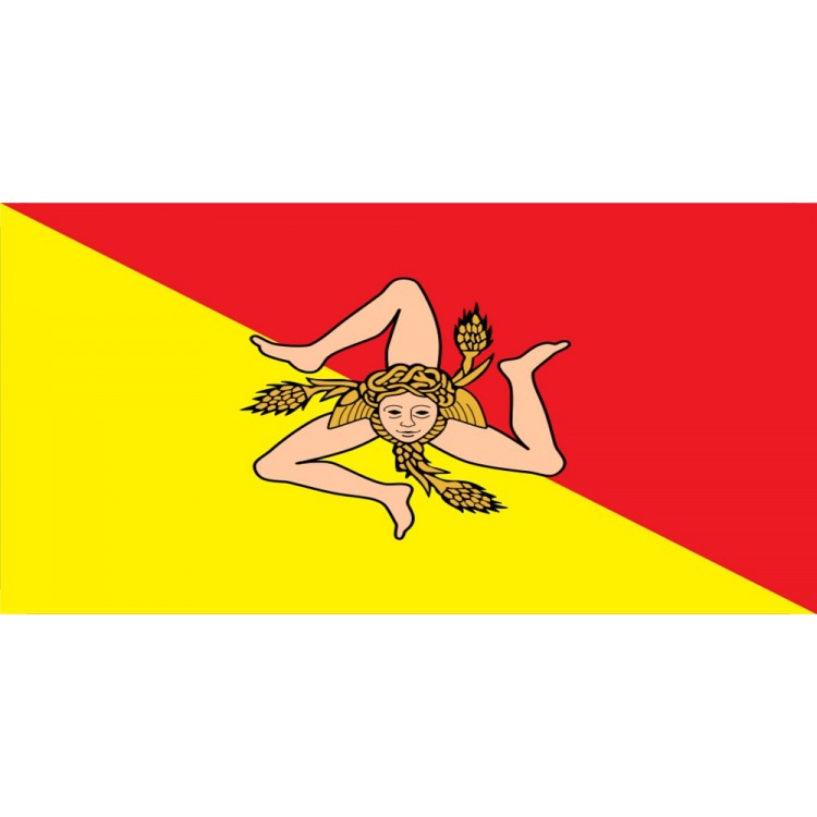 Sicily Flag Photo License Plate - Weatherproof & Lightweight